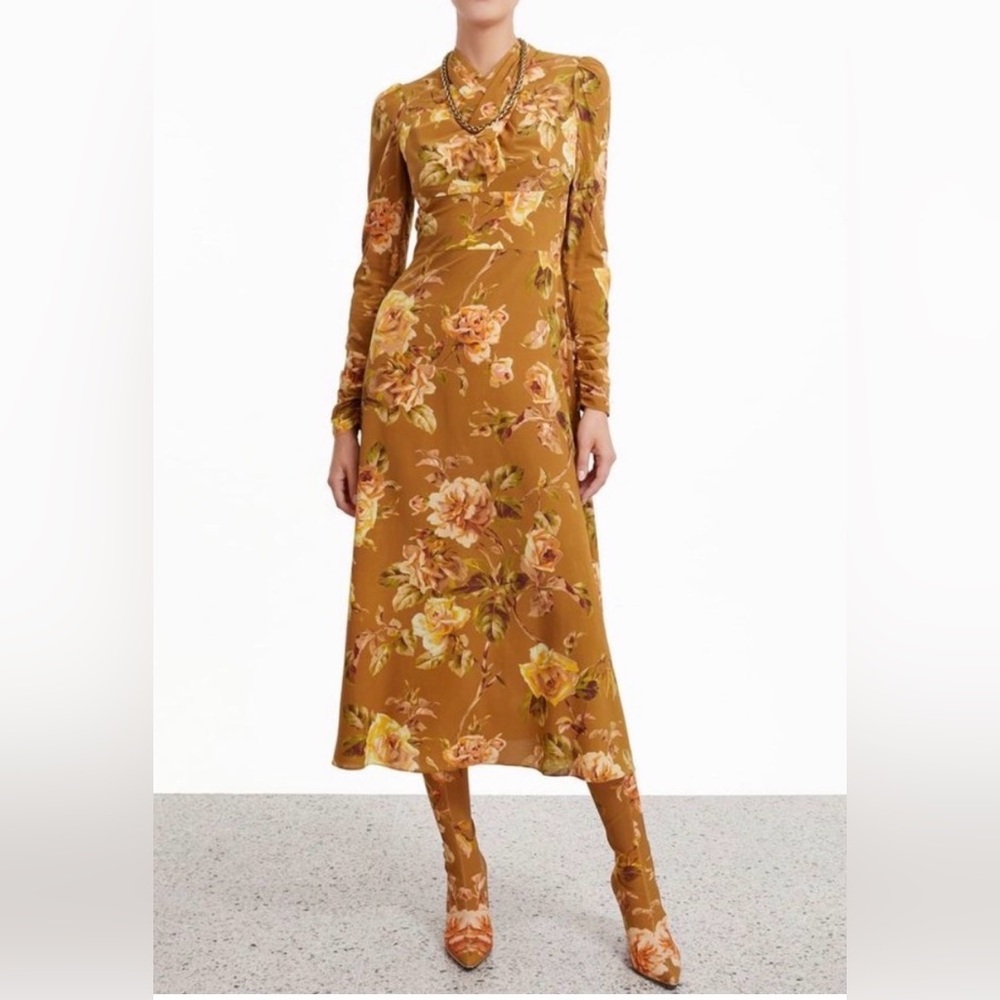Zimmermann Resistance Floral Midi Dress Size 1